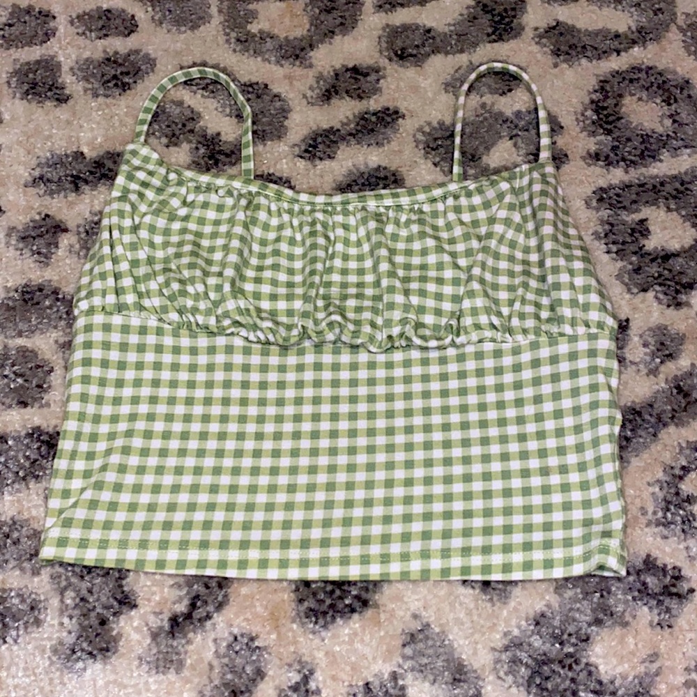 Kendall & Kylie, Ruched Green tank